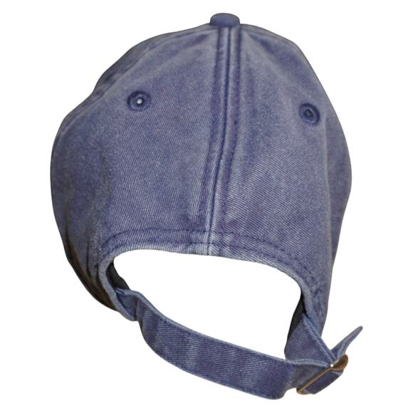 New Era 9FORTY New York Yankees Distressed Denim Dad Hat Blue Adjustable Cap - Picture 3 of 5